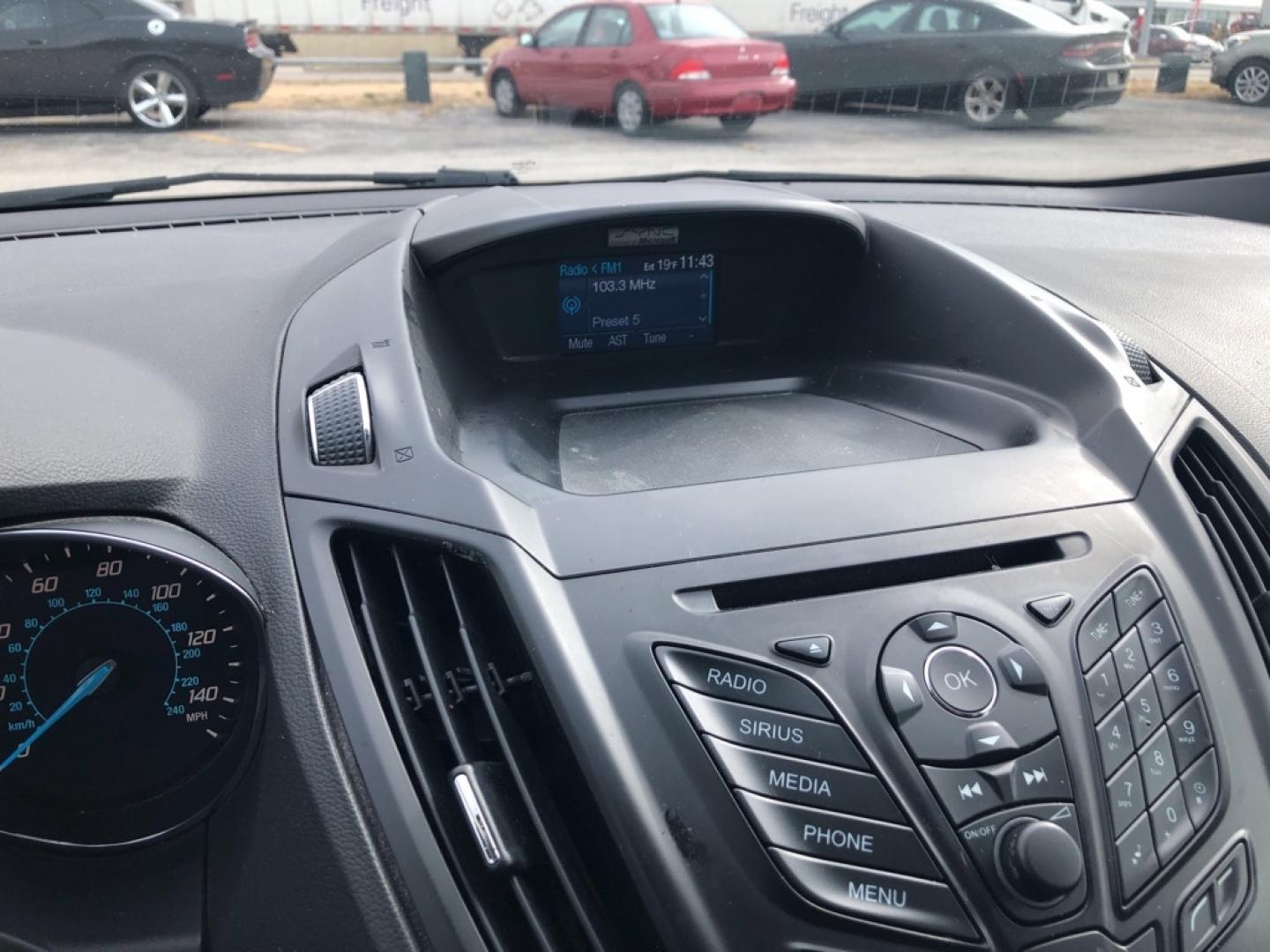 2014 BLACK FORD ESCAPE SE (1FMCU0GX0EU) with an 1.6L engine, Automatic transmission, located at 850 South Mill Street, Pryor, 74361, (918) 825-3030, 36.293549, -95.324440- Photo#1
